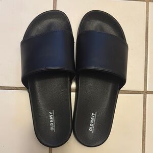 Old Navy Black Slide Sandals